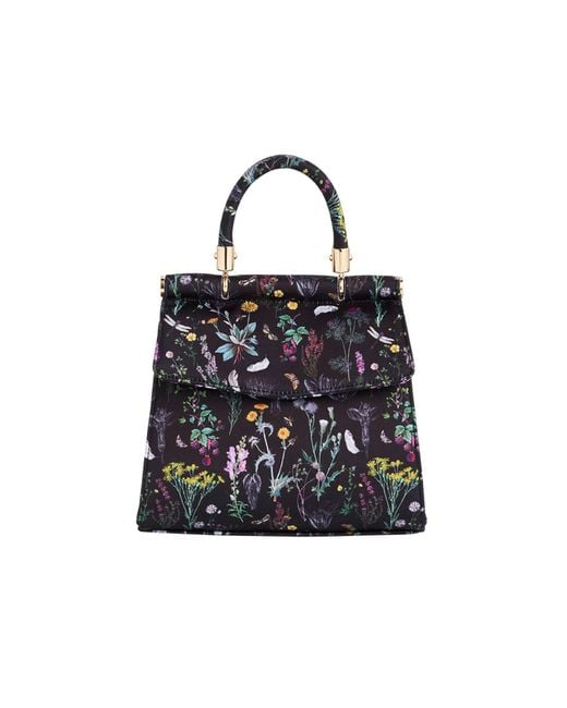 Fable England Black Wilderness Mini Top Handle Tote