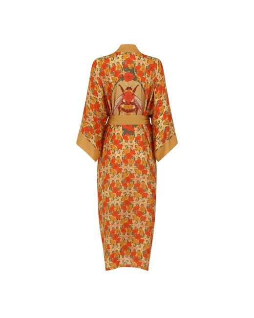 Henelle Orange Day Bloom Kimono