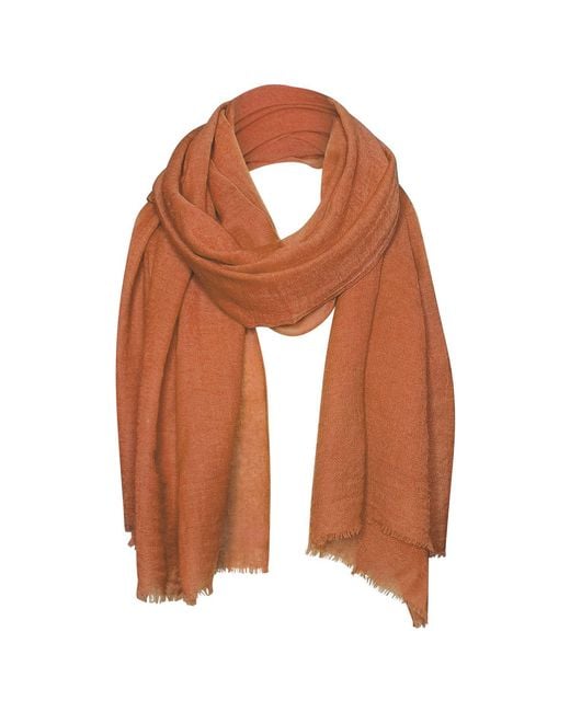 Alie Street London Brown Aurielle Silk Wool Scarf Mocha Mousse