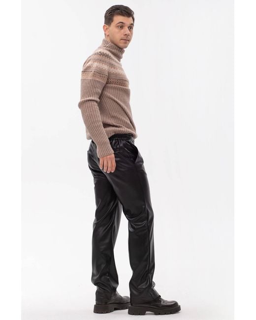 Maison Bogomil Pink Turtleneck Ribbed Long Sweater for men