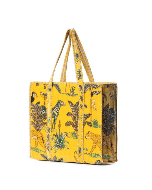 Conscious Yoga Collective Yellow The Ultimate Velvet Jungle Tote