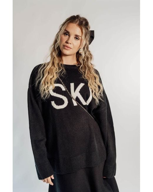 Rave on Trend Blue Knit Crew