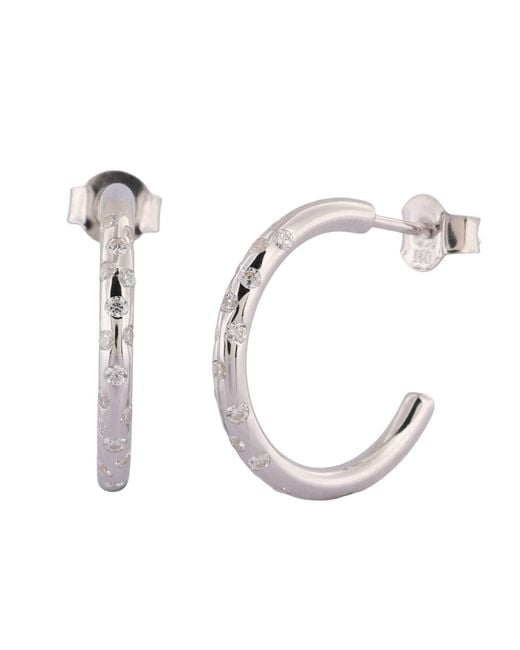 Dainty London Metallic Topaz Gemstones- Seren Hoops