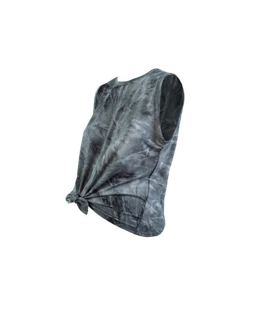 Duofit Maternity Activewear Blue Tempest Tie-Front Tank
