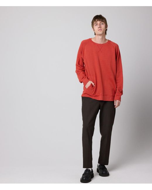 Known Supply Red Pocket Crewneck Sweatshirt