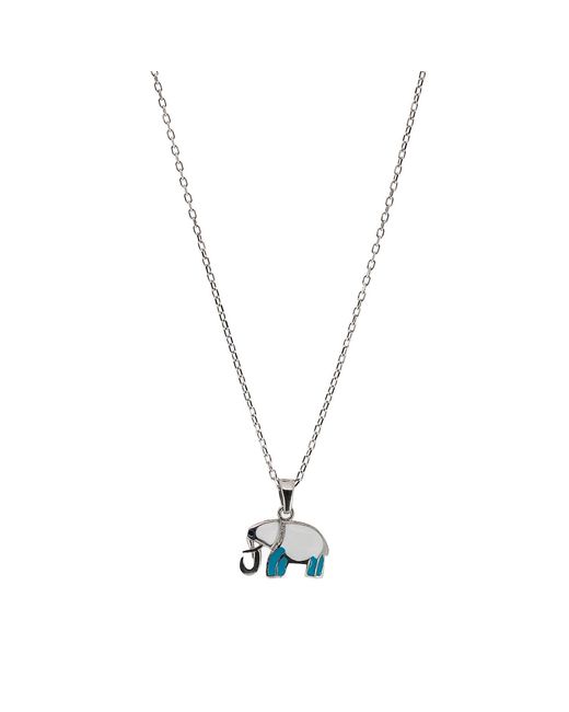 Ebru Jewelry Metallic Sterling Elephant Necklace