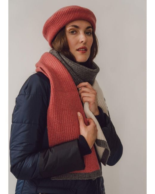 BEIRA Red Wool & Cashmere Beret – Slate