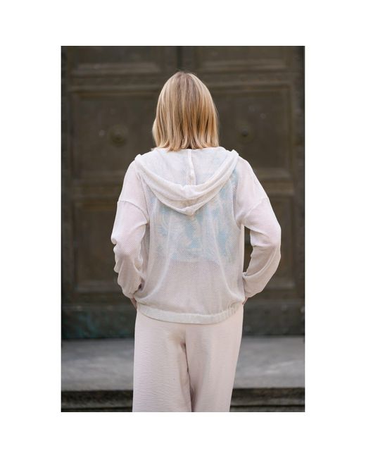 Oh!Zuza Natural Neutrals Echo Mesh Zip Hoodie