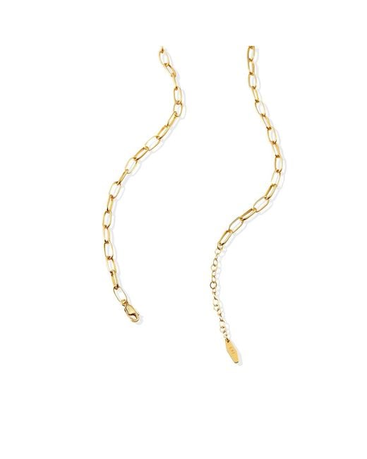 Lait & Lune Metallic Ryna Link Chain Pearl Necklace