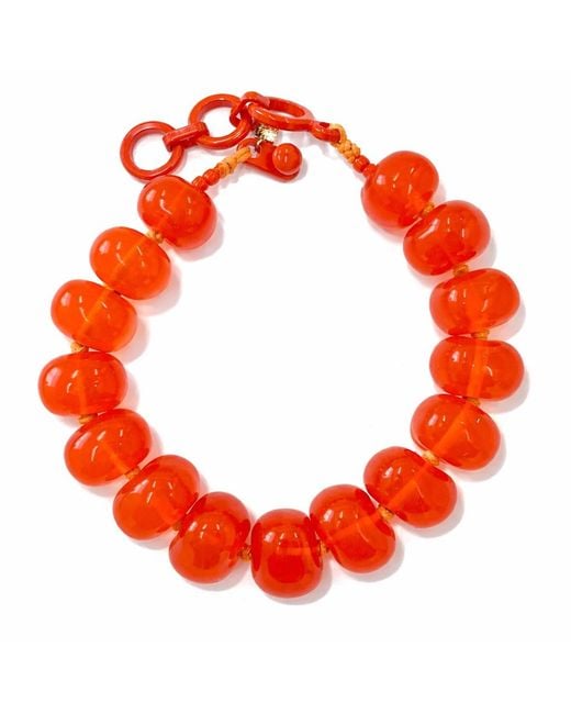 Michael Nash Jewelry Red Vivienne Resin Necklace