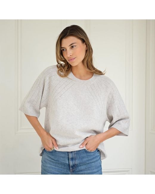 Cove Natural Brooke Boxy Short Sleeve Top