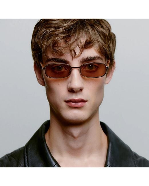 A.Kjærbede Natural Noah Sunglasses Burnt Amber
