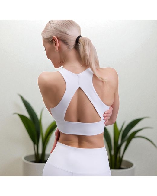 Enact White Bianco Open Back Top