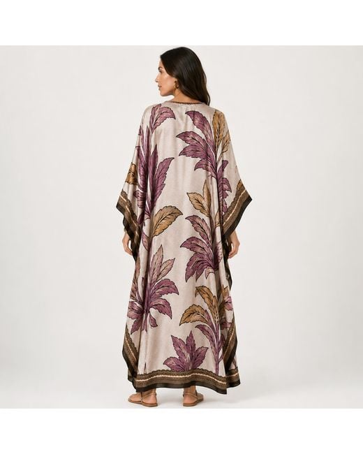 LOVEIST STORE Multicolor Jacquard Woven Satin Kaftan