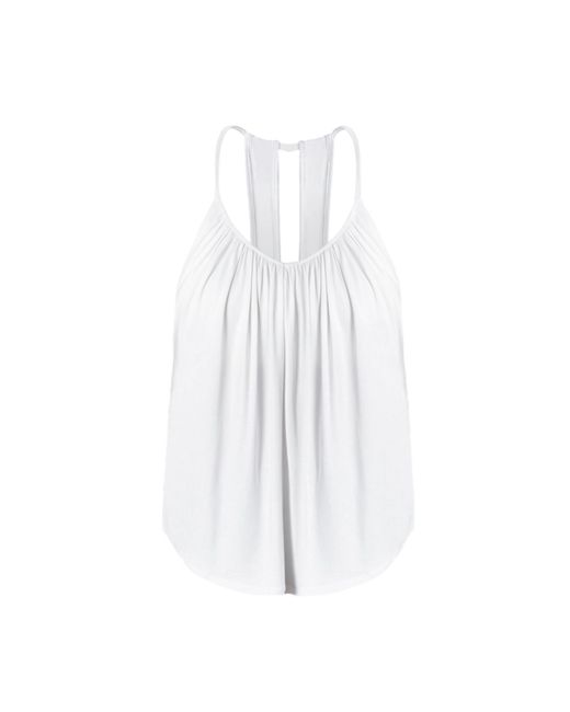 JJwinks White Slumber Party Bra-Free Lounge Top