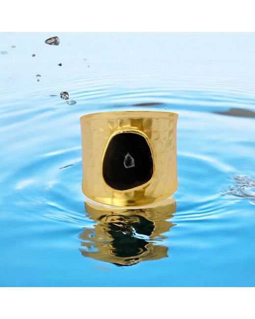 Sibylla Delphica Black Drusy Agate Bangle