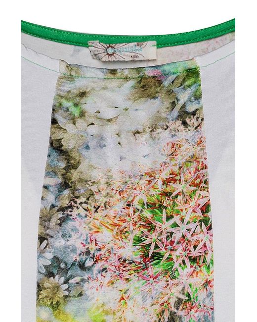 Conquista Green Floral A Line Dress Plus Size