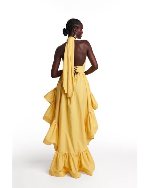 Ofuure Yellow Ima Hi-Low Dress
