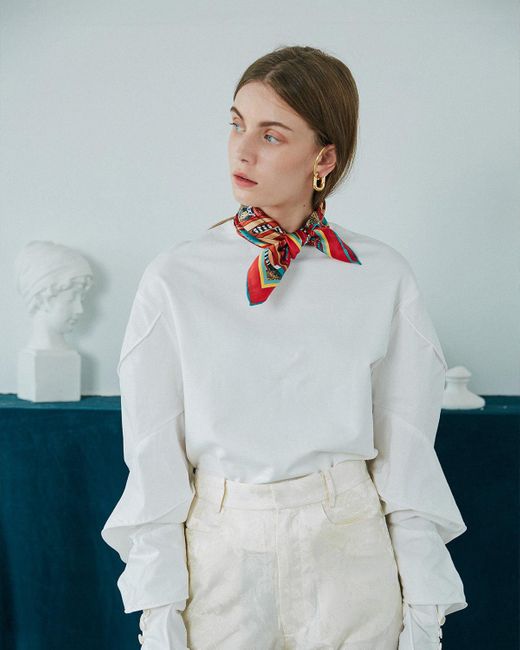 Lost Pattern Red Madagascar Silk Bandana