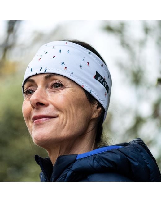 Dede Johnston White Skier Alpine Lined Headband