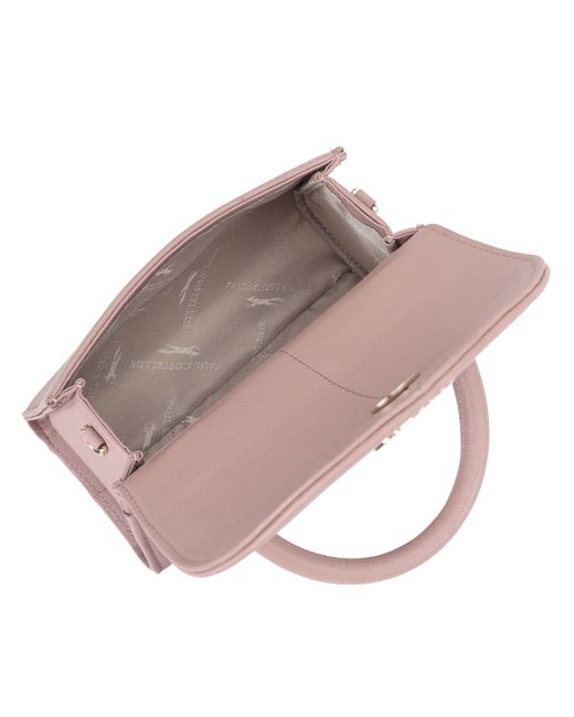 Paul Costelloe Pink Cilo Leather Crossbody Bag