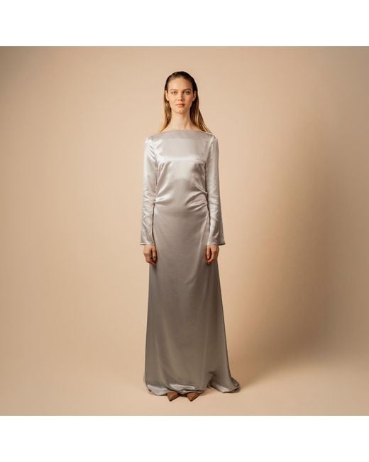 Anse Victorin White Geraldine Silk Dress
