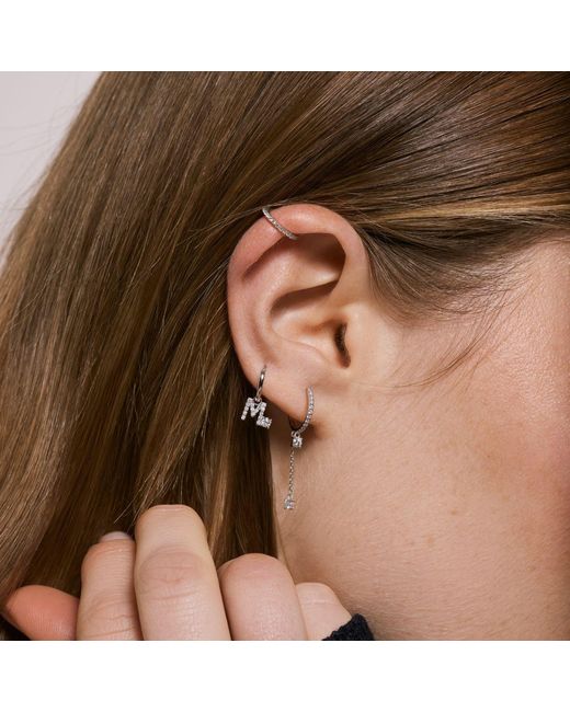 Dyamka Metallic Paved Diamonds Earcuff
