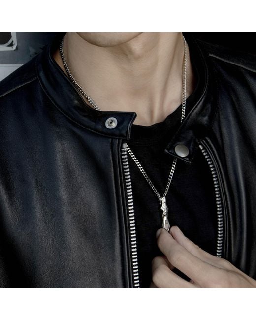 AWNL Metallic Seven Seas Meteorite Blade Necklace for men