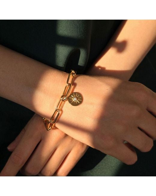 Harfi Metallic 18Ct Vermeil Plated Magic Link Charm Bracelet