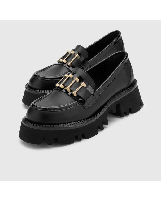 Ilvi Black Anto Patent Leather Loafer