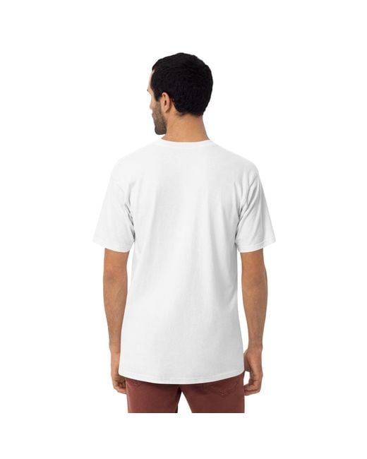 Anchor and Crew White Gustatory Originals Coffee & Croissant Heavy Cotton T-Shirt for men