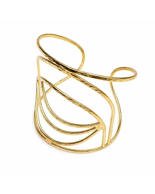 Rare Matters Jewelry Metallic Hammered Wire Statement Cuff Bracelet