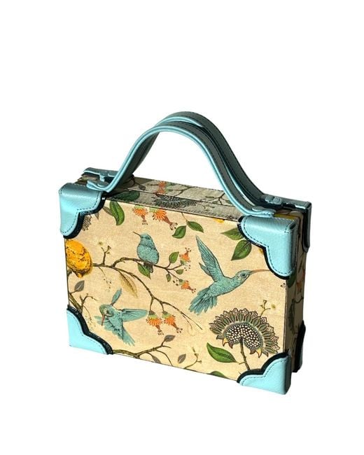Simitri Blue Hummingbird Briefcase Bag