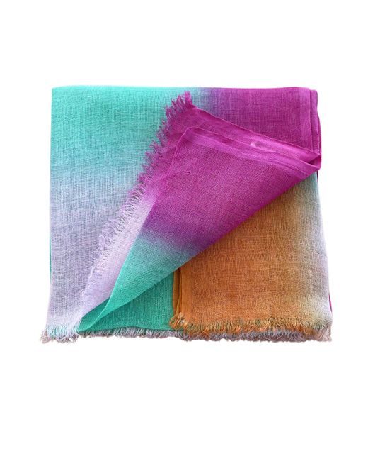Heritagemoda Pink Tie-Dye Linen Scarf – Handmade Summer Wrap Accessory