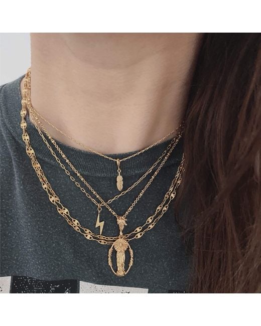 IN CAUDA VENENUM Metallic Archangel Necklace