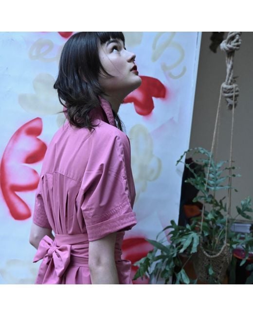 LA FEMME MIMI Pink Malinova Wrap Dress