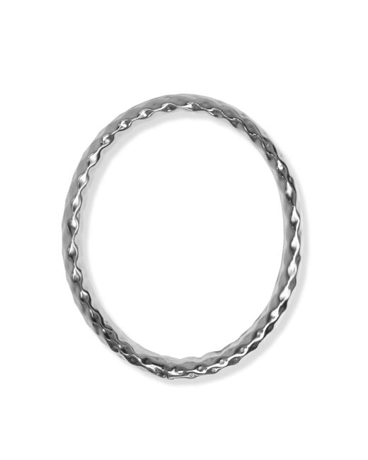 Argento Vivo Metallic Sirocco Oval Bangle