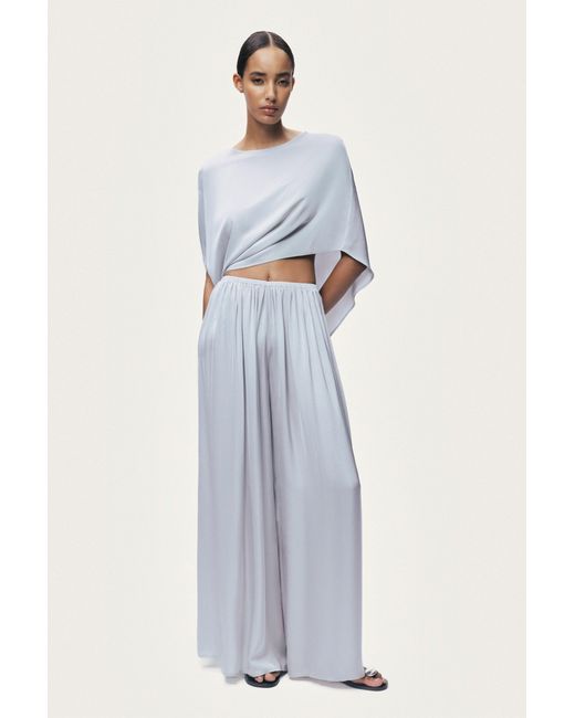 Nocturne Gray Wide-Leg Trousers