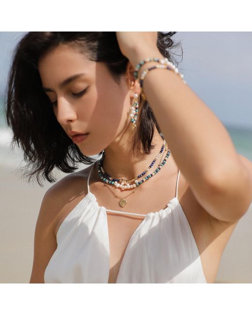 Retro Chic Metallic Ocean Lover Necklace Set