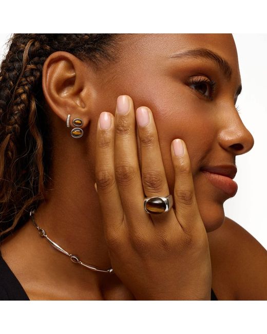 Stone Fruit Brown Peeled Ring