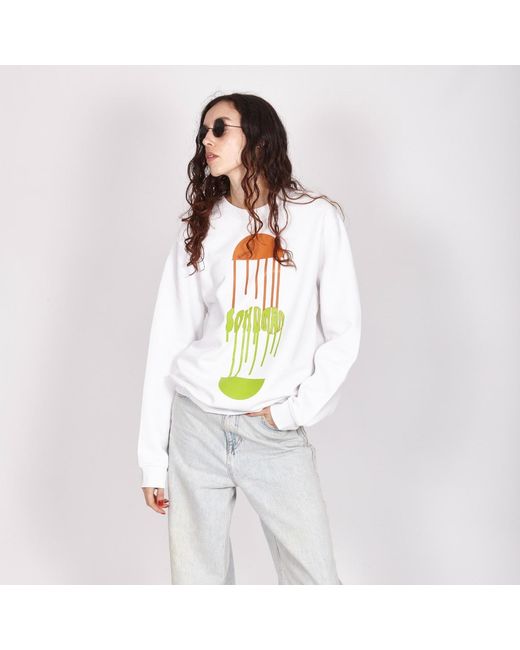SOHUMAN White Uvesa Organic Cotton Sweatshirt