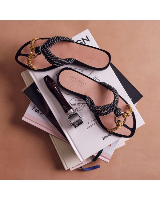 MYYAZ Brown Nodus Sandal