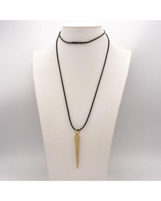 Jagged Halo Jewelry Brown Benson Spike Pendant Necklace