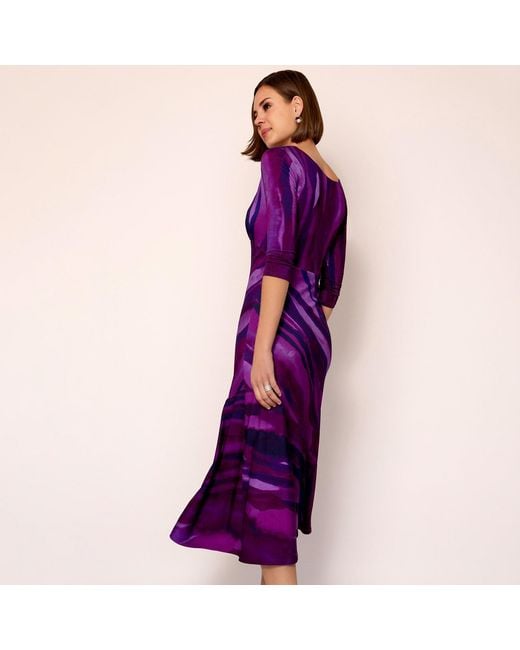 Alie Street London Purple Maxine Asymmetric Dress Vivid Plum