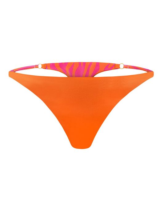 Ekcentrik Orange Wild Sunrise Satin Thongs