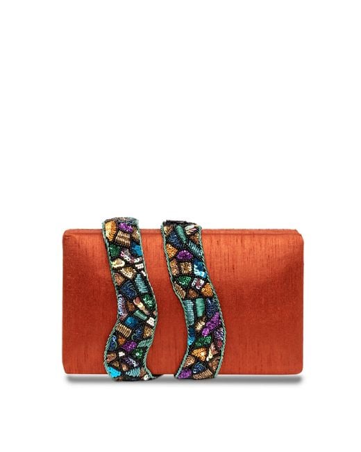 Simitri Red Spice Kaa Clutch
