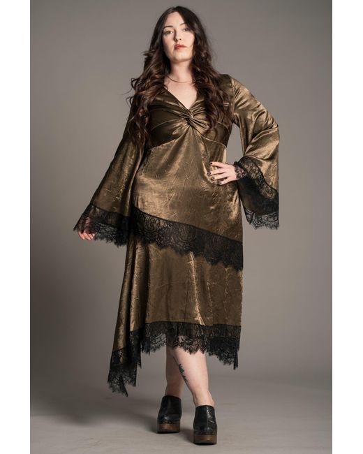 Little Lies Green Arabella Satin Maxi Dress