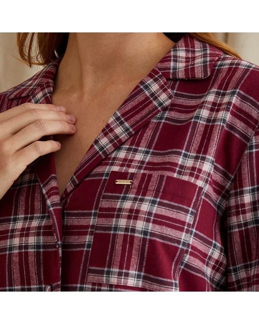 Pretty You London Purple Plaid Pyjama Set