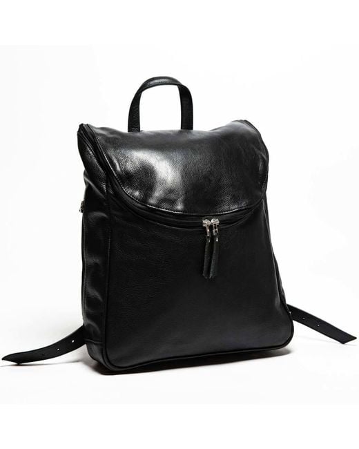 Hides Leather Co. Black Minimal Handmade Leather Backpack