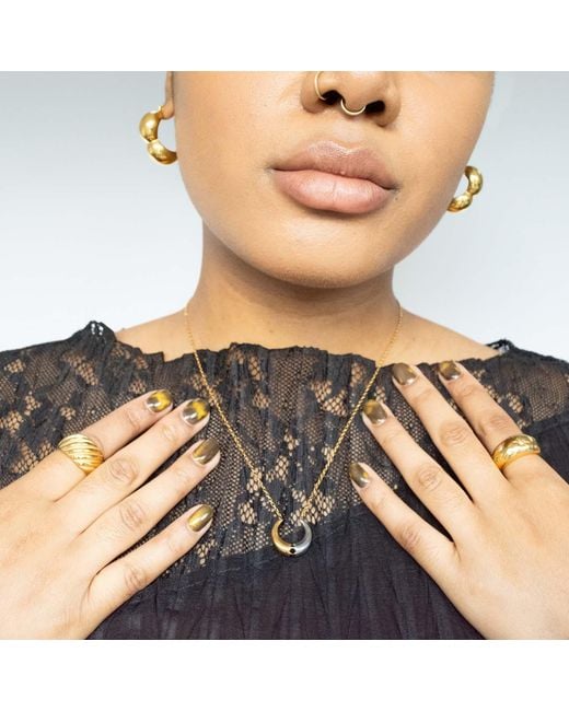 Superdivajewellery Metallic Hoop Bubble Earrings